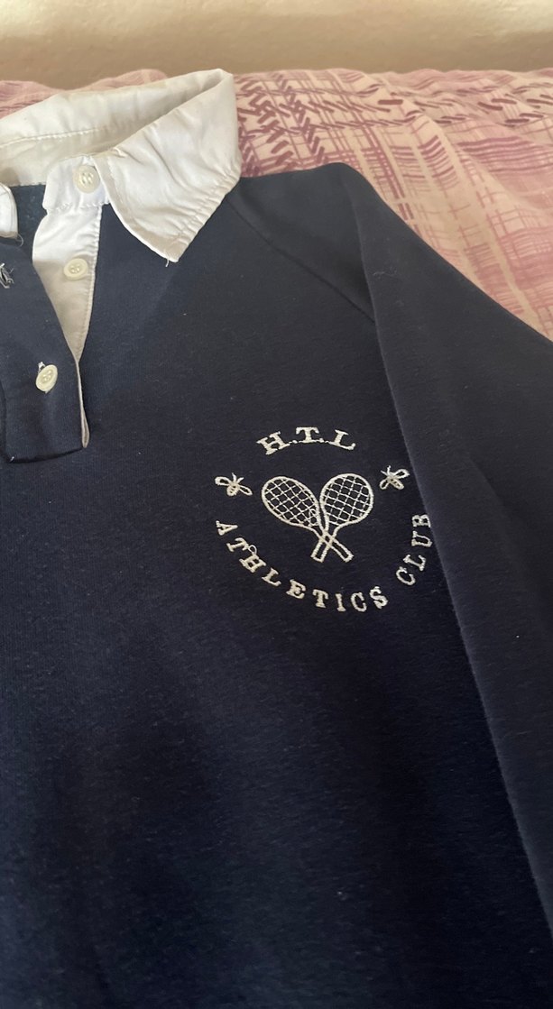 Düğmeli Yakalı Lacivert Kadın Sweatshirt - Görsel 2