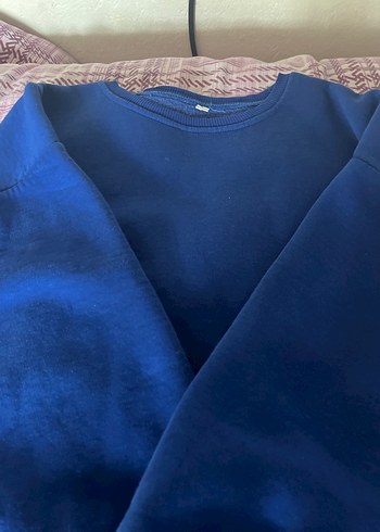 Lacivert Kadın Sweatshirt Basic Model - Görsel 2