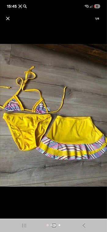 Çocuk bikini etek takım