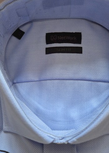 46 Beden mavi Renk network slim fit mavi gömlek