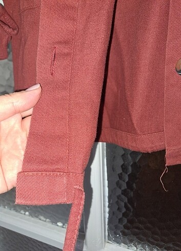 s Beden bordo Renk Bordo renkli keten ceket