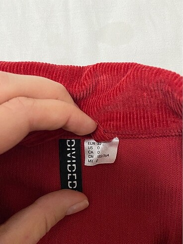 xs Beden kırmızı Renk H&M Kadife ceket