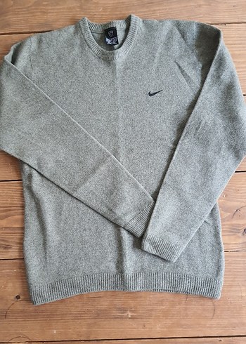 Nike Gri Erkek Triko Bisiklet Yaka Kazak