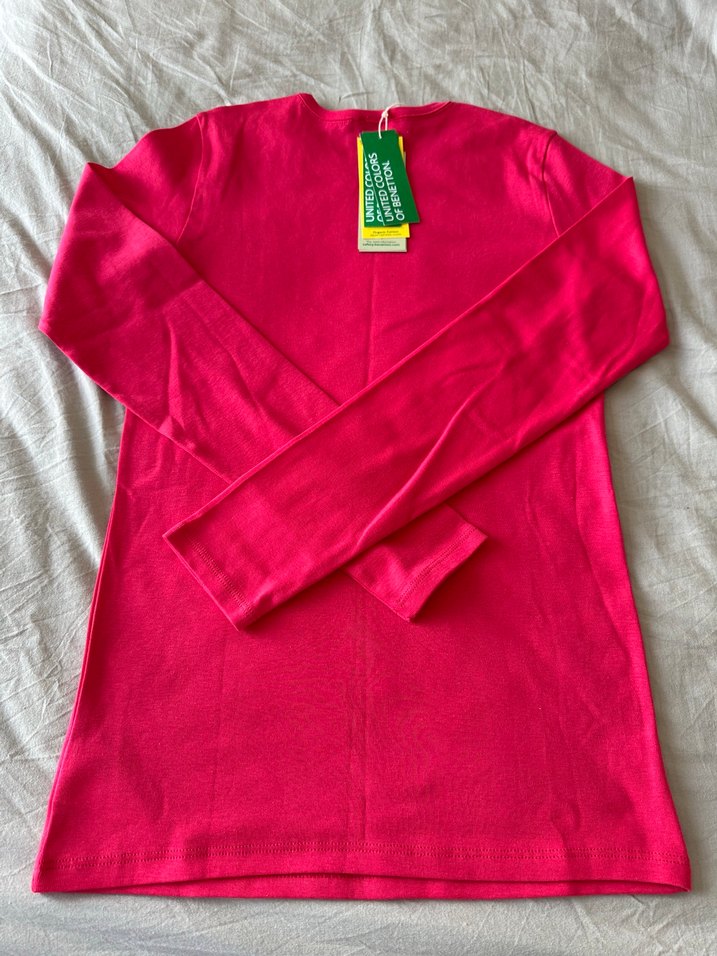 Kız Çocuk Uzun Kollu Pembe Baskılı Tişört - Görsel 2