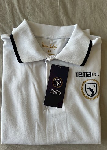 Tema koleji forma . Beyaz Uzun Kollu Polo Tişört - Görsel 3