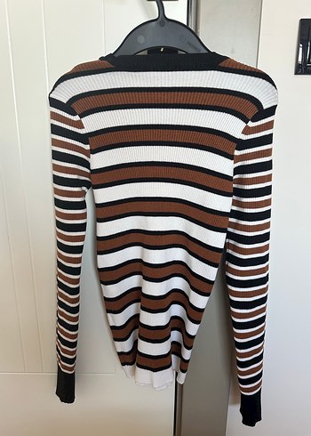 Twist . Kadın Çizgili Triko Uzun Kollu Kazak - Görsel 2