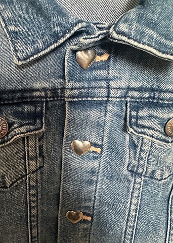 Düğmeli H&M çocuk Kot Ceket - Görsel 4