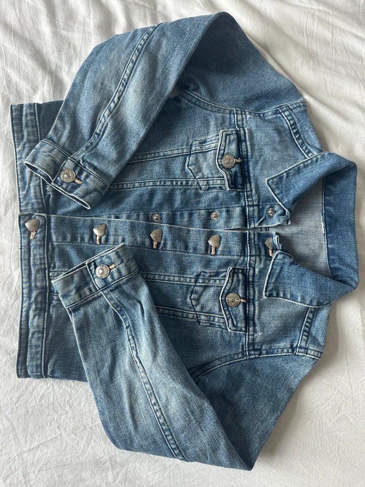 Düğmeli H&M çocuk Kot Ceket - Görsel 2