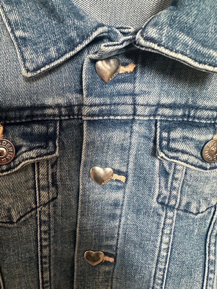 Düğmeli H&M çocuk Kot Ceket - Görsel 4