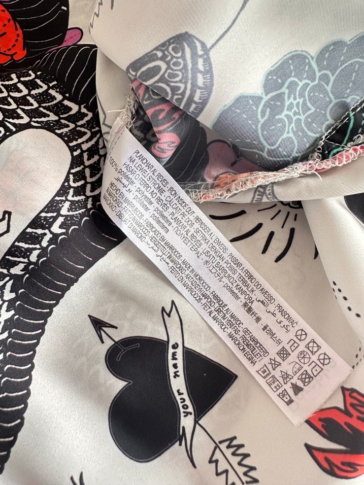 Yılan Desenli Gri Midi Kadın Gömlek - Görsel 4