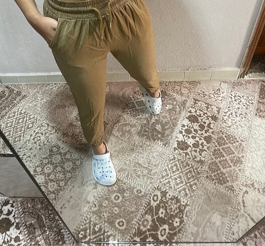 m Beden Paça lastikli kumaş doku güzel