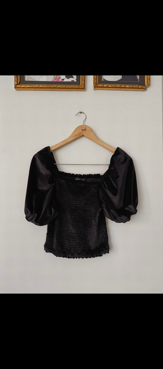 Siyah Mini Gotik Bluz - Görsel 2