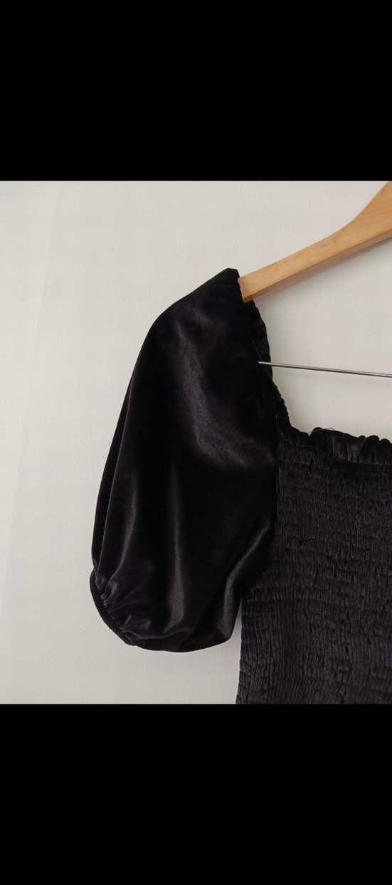 Siyah Mini Gotik Bluz - Görsel 4