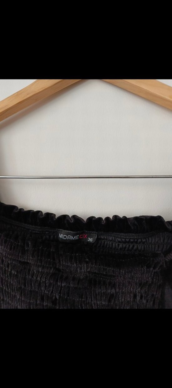 Siyah Mini Gotik Bluz - Görsel 5