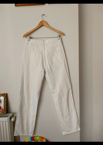 Beyaz beskha eksra yüksek bel. bol paça dır - Görsel 4