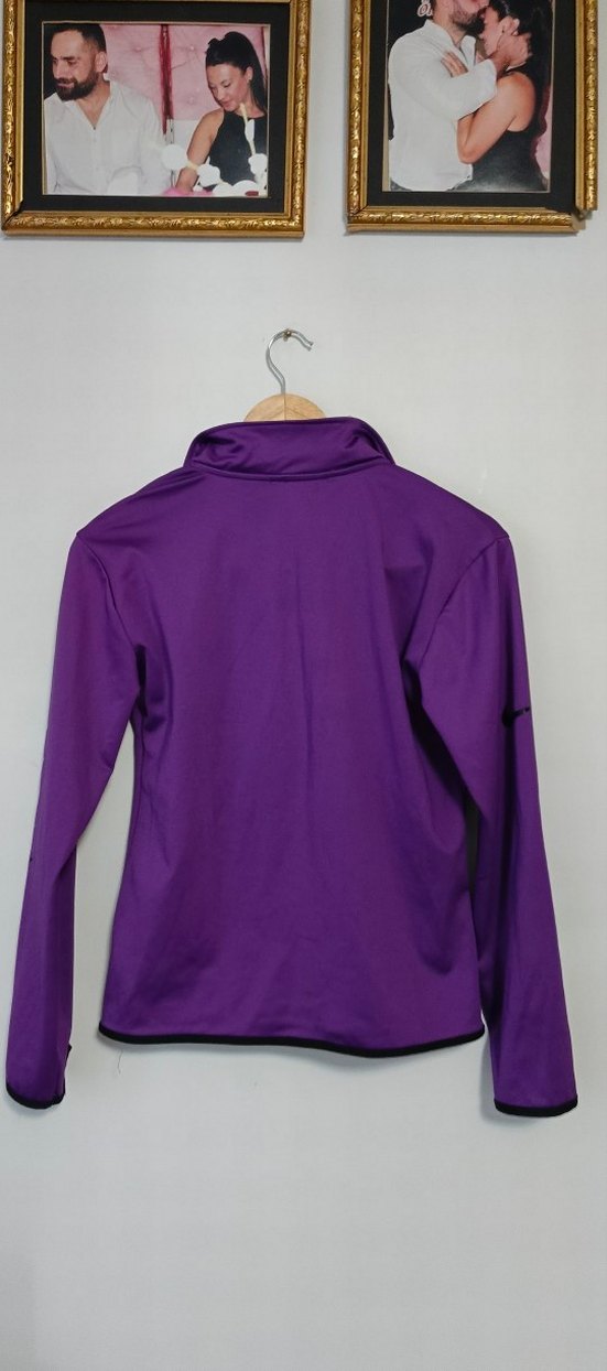 Mor Yarım Fermuarlı Kadın Sweatshirt - Görsel 4