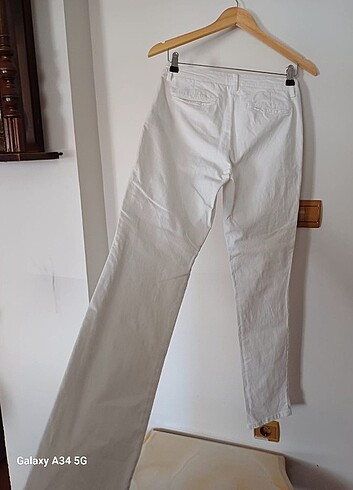 Beyaz boru paça Jean - Görsel 5