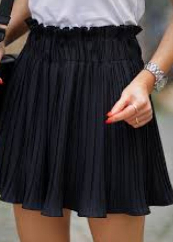 Pileli. Diz üstü etek  - Görsel 2