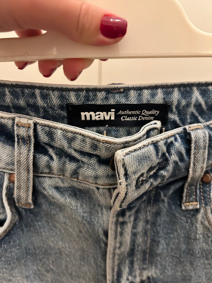 Kadın Mavi Normal Paça Kot Pantolon - Görsel 3