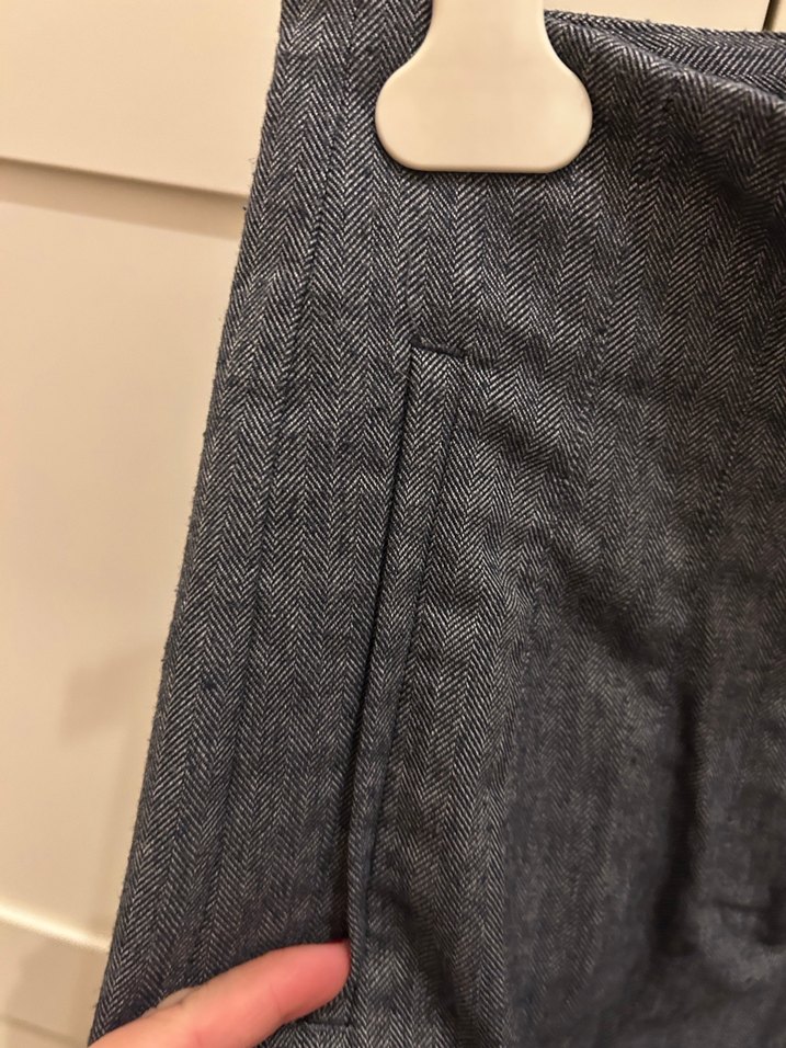 Gri Midi Denim Kadın Kumaş Pantolon - Görsel 3