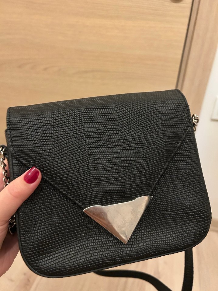 Siyah Deri Kemerli Kadın Çanta - Görsel 3