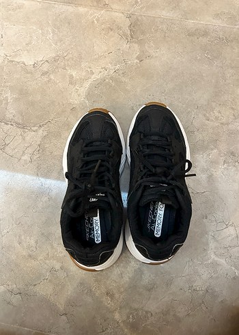 Siyah Platform Topuklu Kadın Spor Ayakkabı - Görsel 3