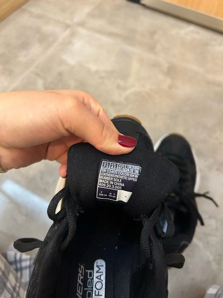 Siyah Platform Topuklu Kadın Spor Ayakkabı - Görsel 4