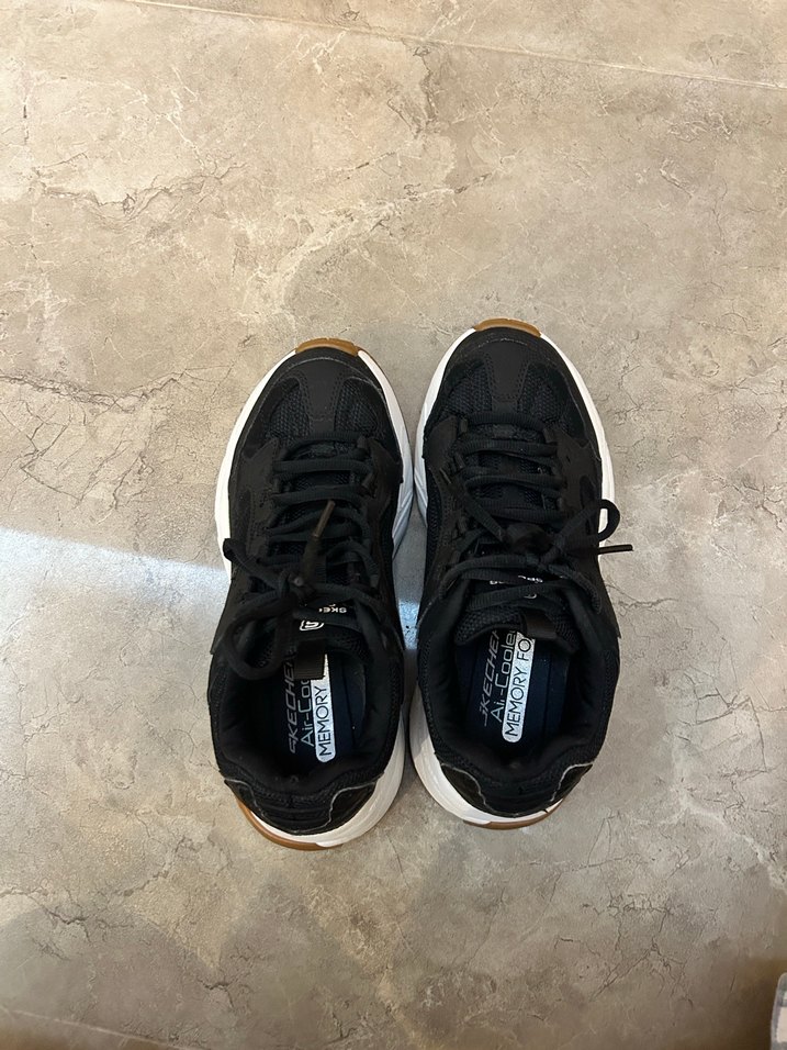 Siyah Platform Topuklu Kadın Spor Ayakkabı - Görsel 3