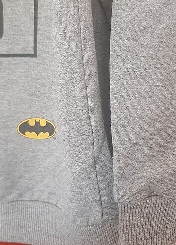 7 Yaş Beden gri Renk Batman sweatshirt tertemiz