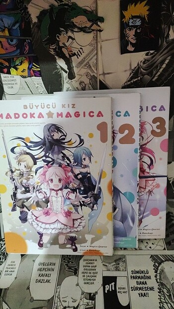 Madoka magica 1 2 3 tam set sıfır ürün manga çizgiroman 