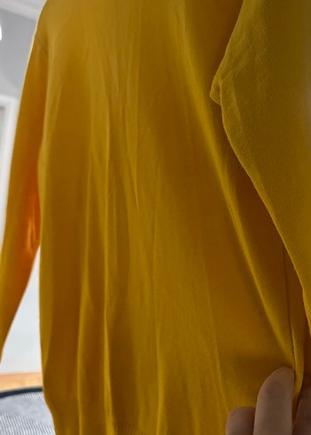 Sarı Kadın Uzun Kollu Yüksek Yakalı Kazak ıkisinin fıyattek alab - Görsel 3