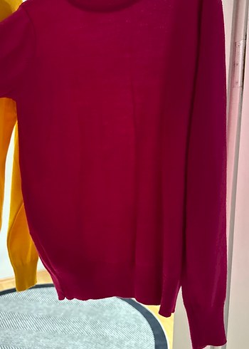 Sarı Kadın Uzun Kollu Yüksek Yakalı Kazak ıkisinin fıyattek alab - Görsel 4