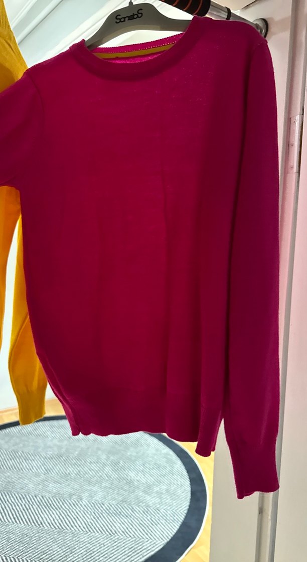 Sarı Kadın Uzun Kollu Yüksek Yakalı Kazak ıkisinin fıyattek alab - Görsel 4