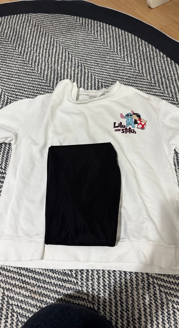 Baskılı Beyaz ıkıli tayt mevcut tur - Görsel 3