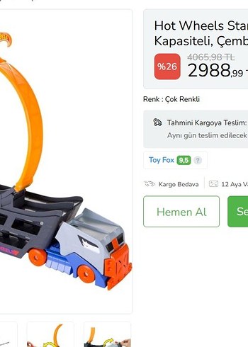 Hot Wheels Standlı Tır, Çemberli, Fırlatıcılı