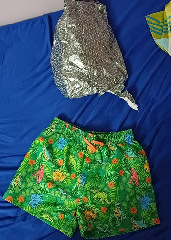 Renkli Baskılı Erkek Çocuk Mayo Şortu - Görsel 2