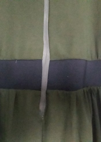 Süet Kemerli Uzun Elbise - HAKİ - Görsel 5