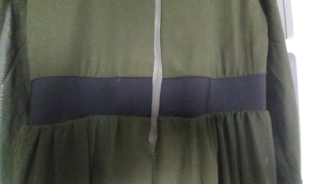 Süet Kemerli Uzun Elbise - HAKİ - Görsel 5