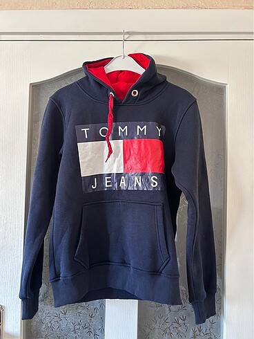 Tommy hilfiger lacivert sweat kapşonlu