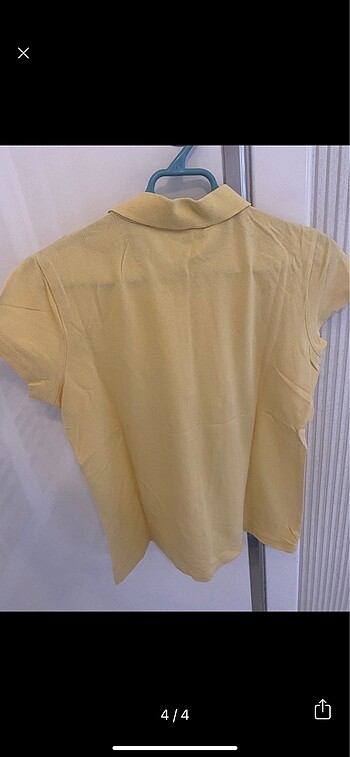 42 Beden sarı Renk Bayan polo yaka tişört