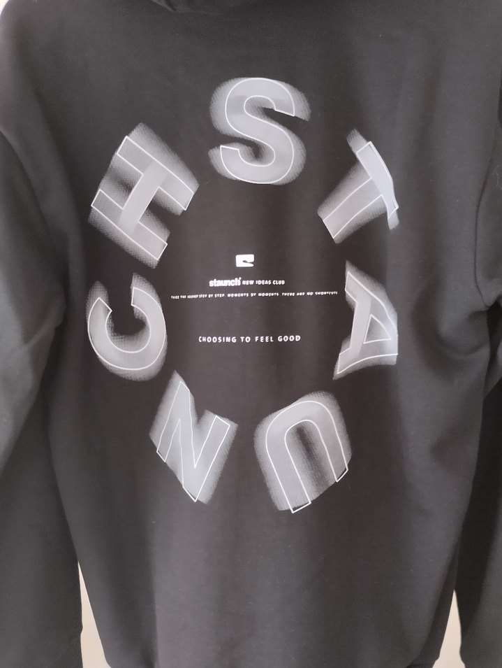 Siyah Uzun Kollu Kapüşonlu Sweatshirt - Görsel 3