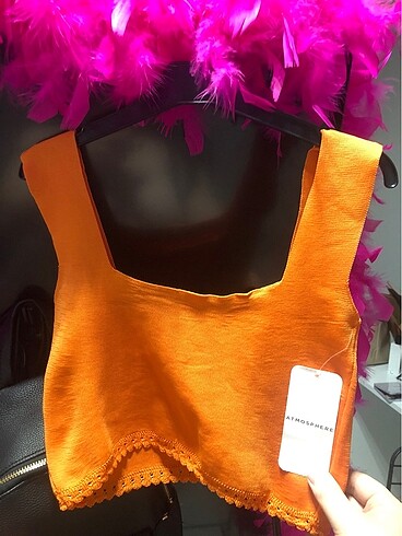 s Beden turuncu Renk TURUNCU CROP ETİKETLİ