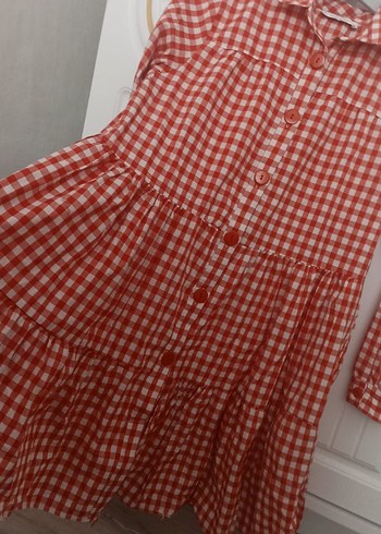 Zara Kırmızı Kareli Pamuklu Gömlek