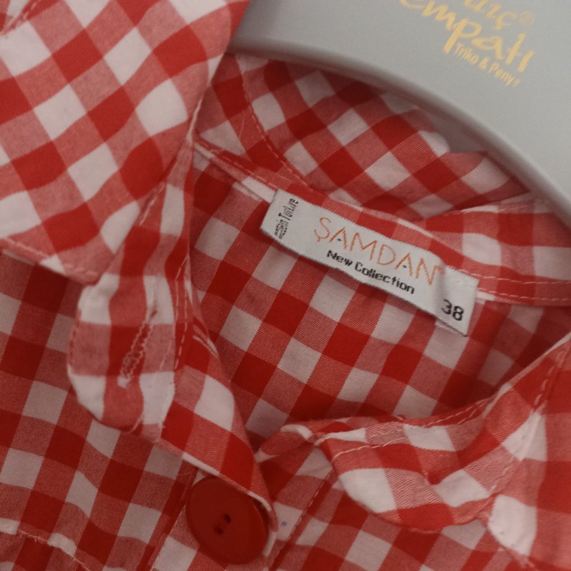 Kırmızı Kareli Pamuklu Gömlek - Görsel 3
