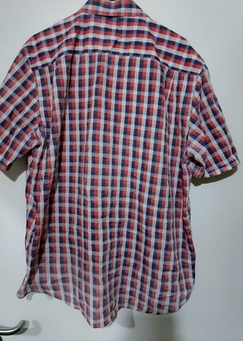 Kareli Kısa Kollu Erkek Gömlek - Görsel 2