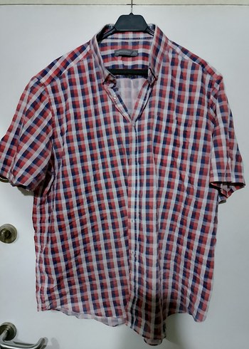 Kareli Kısa Kollu Erkek Gömlek - Görsel 3