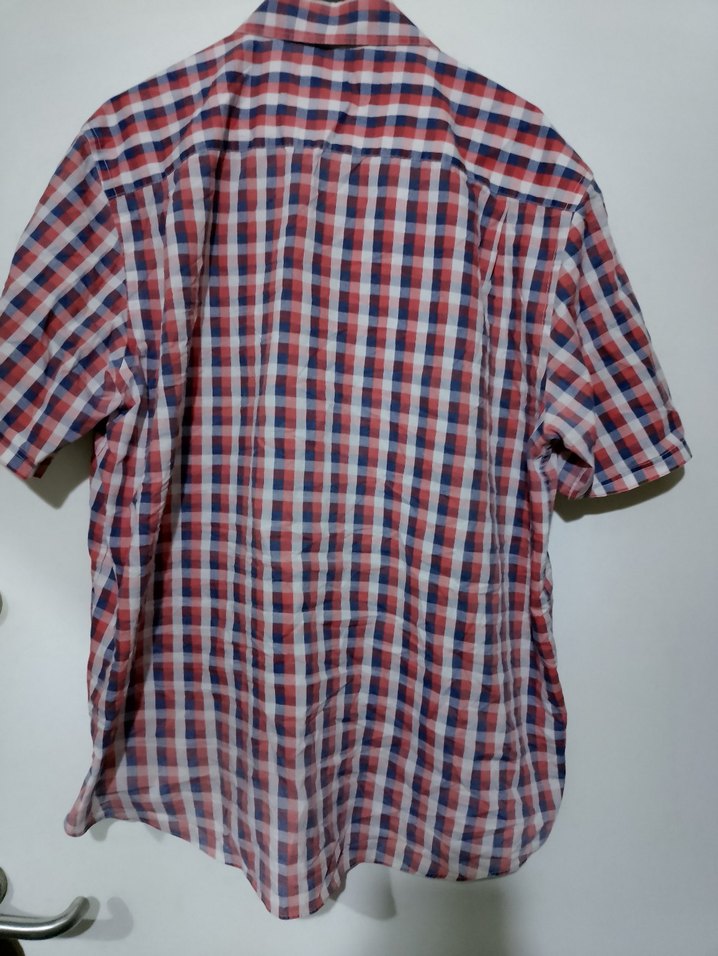 Kareli Kısa Kollu Erkek Gömlek - Görsel 2