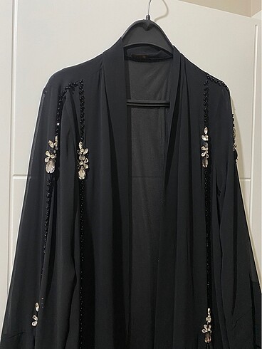 l Beden siyah Renk TAŞLI ABAYA