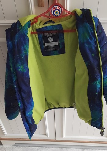 Erkek Çocuk Mavi Batik Fermuarlı Mont - Görsel 2