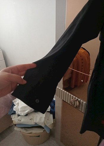52 Beden siyah Renk Kadın Siyah Uzun Kollu Nakışlı Tunik